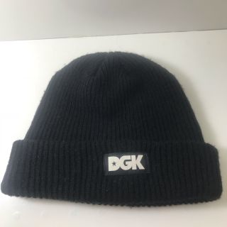 ディージーケー(DGK)のニットキャップ DGK ディージーケー 黒 BLACK 値下げ セール(ニット帽/ビーニー)