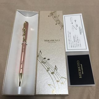 ミキモト(MIKIMOTO)の【新品未使用】【限定品】MIKIMOTO ボールペン ピンク ト音記号 音符(ペン/マーカー)