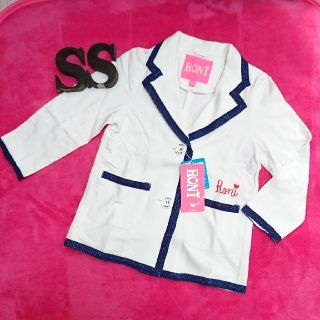 ロニィ(RONI)の新品●RONI●ロング丈ジャケット●SS●ホワイト(ジャケット/上着)