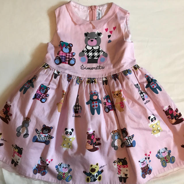 Simonetta(シモネッタ)のシモネッタ 名作テディベアワンピース 36m キッズ/ベビー/マタニティのキッズ服女の子用(90cm~)(ワンピース)の商品写真