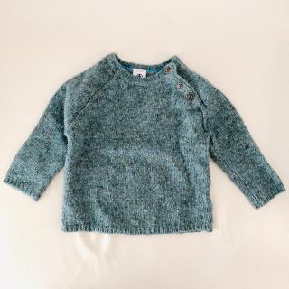 プチバトー(PETIT BATEAU)のyuuuka様専用☆プチバトー☆ターコイズグリーンのセーター☆12m/76cm(ニット/セーター)