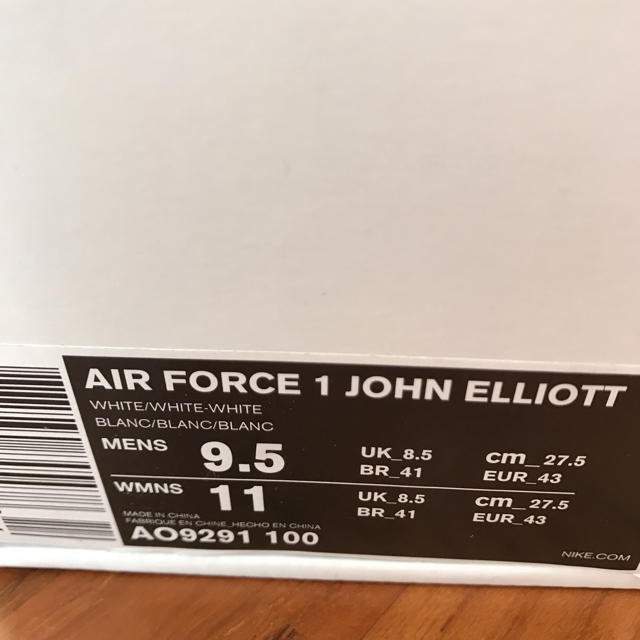 ラクマ⊥ NIKE nike air force 1 john elliottの通販 by ジャック's shop｜ナイキならラクマ - 送料込 ∥カテゴリ