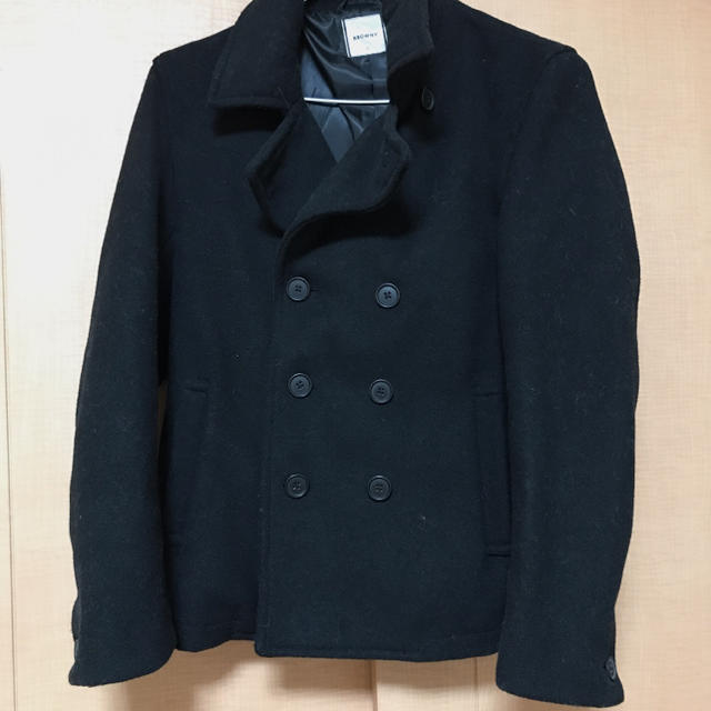 BROWNY(ブラウニー)のBROWNY 黒コート メンズのジャケット/アウター(ピーコート)の商品写真