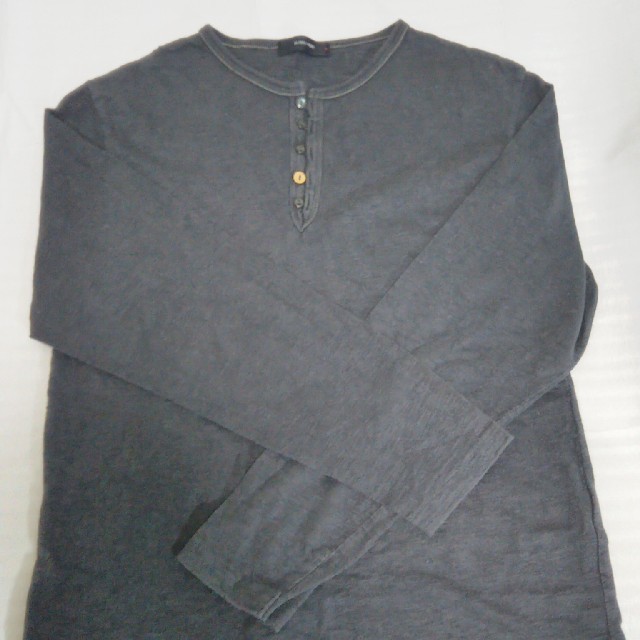 GLOBAL WORK(グローバルワーク)のシンプルなヘンリーネックシャツ　 メンズのトップス(Tシャツ/カットソー(七分/長袖))の商品写真