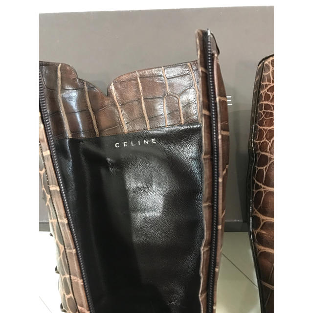 celine(セリーヌ)のCELINE  セリーヌ  ブーツ  編み上げブーツ ロングブーツ 37.5 レディースの靴/シューズ(ブーツ)の商品写真