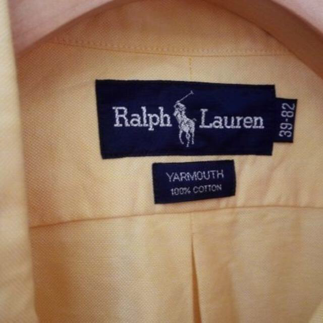 Ralph Lauren(ラルフローレン)のラルフローレン 長袖 シャツ 39-82 イエロー ボタンダウン メンズのトップス(シャツ)の商品写真