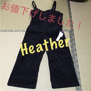 ヘザー(heather)のアソートサロペットパンツ  Heather   Sサイズ ブラック(サロペット/オーバーオール)