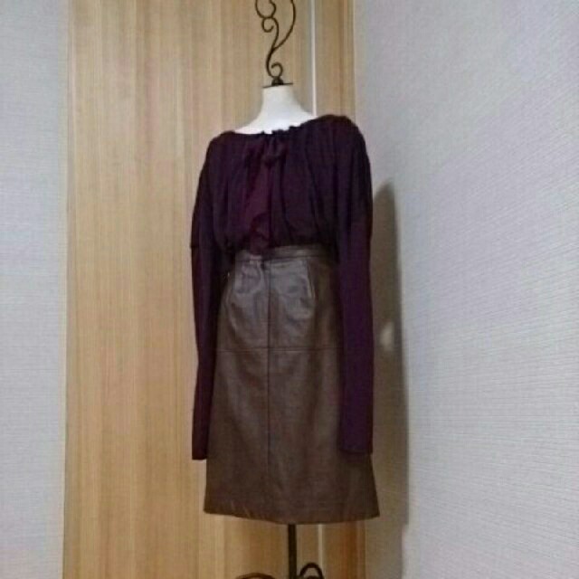 定価￥27000 美品 レザー スカート　ワールド レディースのスカート(ひざ丈スカート)の商品写真