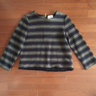 ユナイテッドアローズグリーンレーベルリラクシング(UNITED ARROWS green label relaxing)のグリーンレーベルリラクシング アローズ ボーダー カットソー ロンT 黒 カーキ(カットソー(長袖/七分))