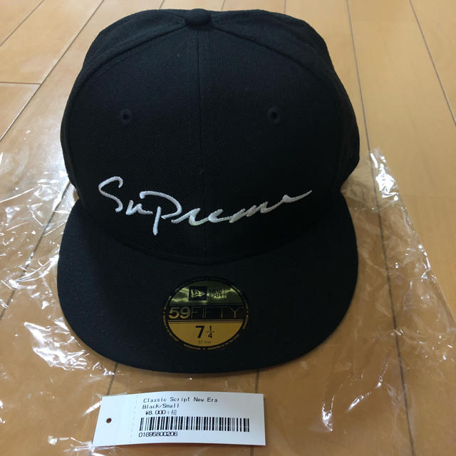 supreme classic script new era 黒57.7㎝