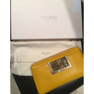 ジミーチュウ(JIMMY CHOO)の★値下げ★JIMMY CHOO長財布 ジミーチュウ 黄色蛇皮(財布)