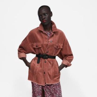 ザラ(ZARA)のzara コーデュロイ Lサイズ ピンク(その他)