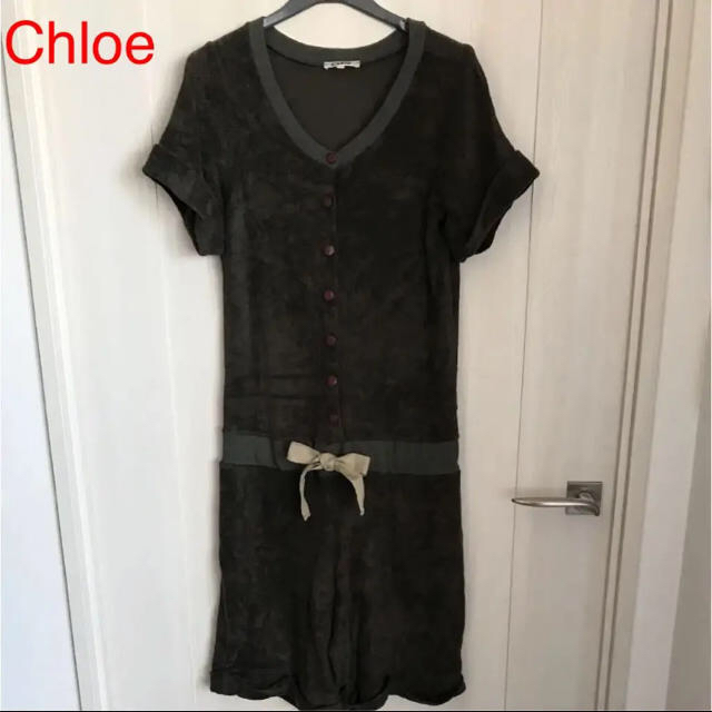 Chloe(クロエ)のChloeクロエ カーキ パイル オールインワン レディースのパンツ(オールインワン)の商品写真