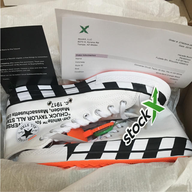 正規通販 OFF-WHITE - 27.5 off-white×converse 海外限定 スニーカー 正規通販 OFF-WHITE - 27.5 off-white×converse 海外限定 スニーカー