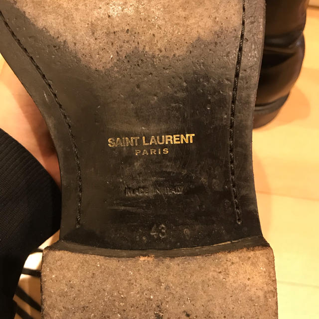 Saint Laurent(サンローラン)のsaint laurent patent lether army boots メンズの靴/シューズ(ブーツ)の商品写真