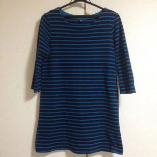 ユニクロ(UNIQLO)のUNIQLO ボーダーワンピース L(ミニワンピース)