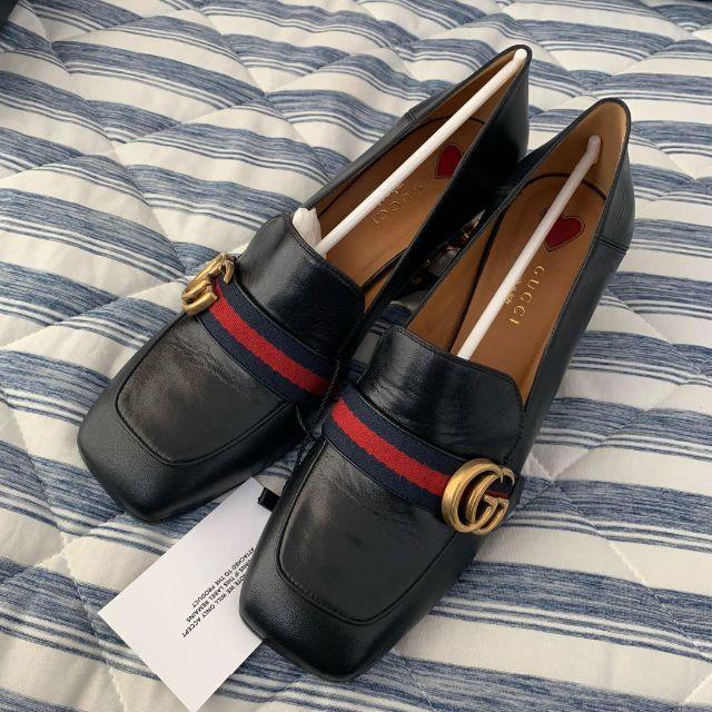 正規商品】 GUCCI ビジュー パール ローファー パンプス 23.5