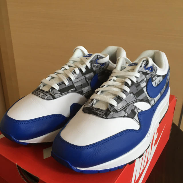 ダークブラウン 茶色 NIKE エアマックス1 PRNT 26.5cm atmos - スニーカー