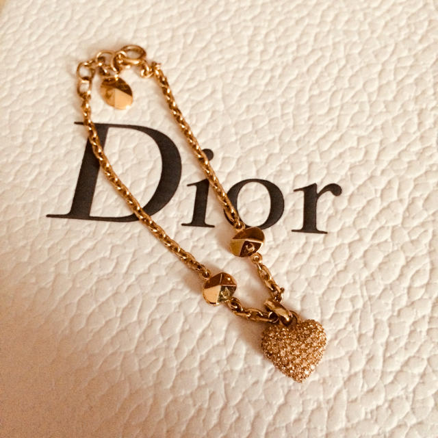 Christian Dior - ディオール ︎ゴールド×クリスタルハートブレスの通販 by コン's shop｜クリスチャンディオールならラクマ