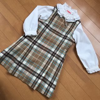 ベベ(BeBe)のさとこさま専用★BeBe★チェックワンピース100入園式お呼ばれ(ドレス/フォーマル)