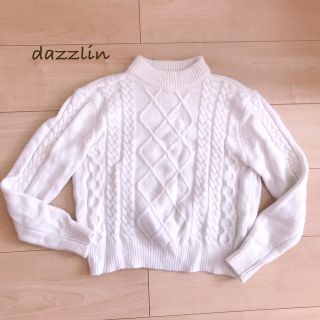 ダズリン(dazzlin)のdazzlin アンゴラ混ケーブルクルーネックニット(ニット/セーター)