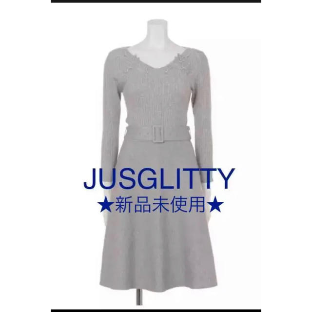 JUSGLITTY(ジャスグリッティー)のジャスグリッティー 新品 刺繍ワンピース レディースのワンピース(ひざ丈ワンピース)の商品写真