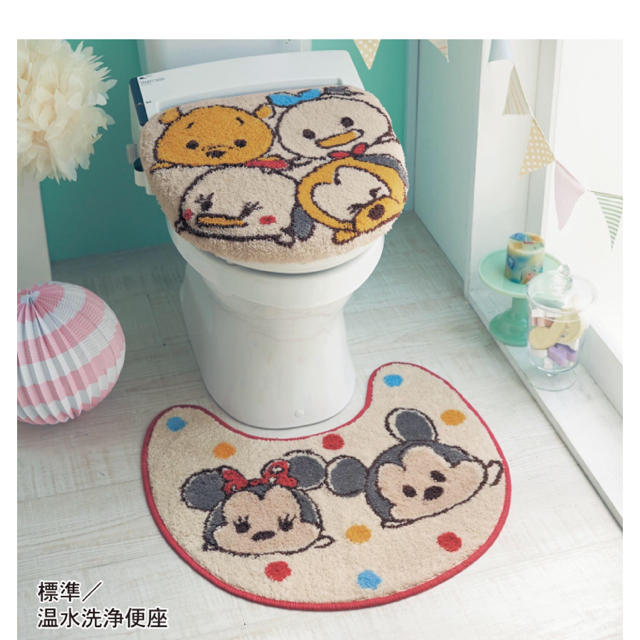 Disney ツムツム トイレマット ディズニー ふたカバー セットの通販 By えりか S Shop ディズニーならラクマ