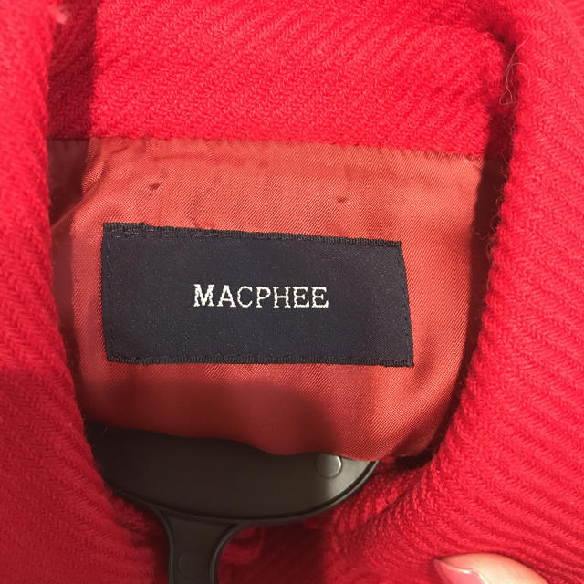 TOMORROWLAND(トゥモローランド)のマカフィー 赤 Pコート クリーニング済み レディースのジャケット/アウター(ピーコート)の商品写真