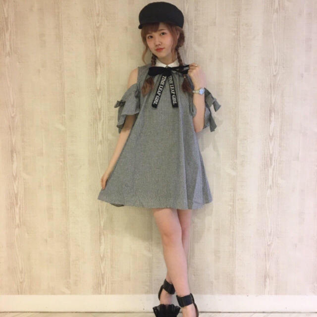 one spo - クレリックギンガムチェックワンピースの通販 by みぃ one spo - クレリックギンガムチェックワンピースの通販 by みぃ