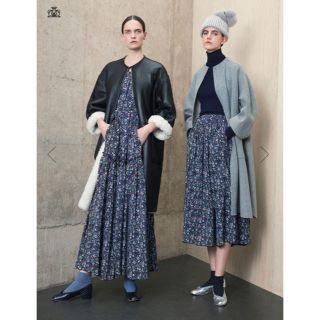 ドゥロワー(Drawer)の18SS 即完売 Drawerノーカラーコート36(ロングコート)