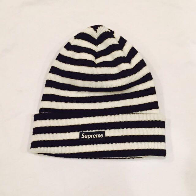 【新品未使用タグ付き】supreme beanie ボーダー ニット帽