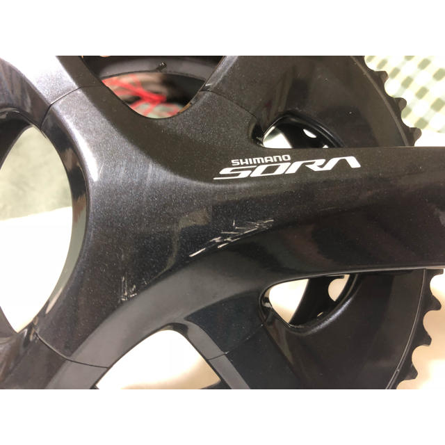 SHIMANO - SHIMANO SORA FC-R3000 中古 50-34T クランクセットの SHIMANO - SHIMANO SORA FC-R3000 中古 50-34T クランクセットの
