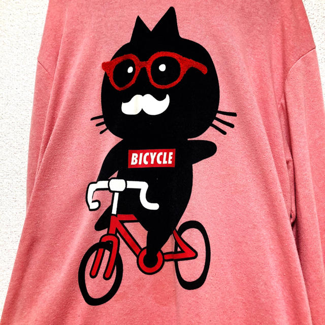 美品★LUCPY★ラッピー★ひげねこ★ピンク★パーカー 美品★LUCPY★ラッピー★ひげねこ★ピンク★パーカー