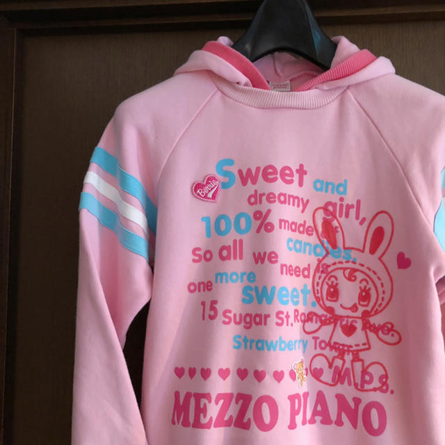 mezzo piano(メゾピアノ)のメゾピアノ 150❤️ カジュアル パーカー  ピンク キッズ/ベビー/マタニティのキッズ服女の子用(90cm~)(ジャケット/上着)の商品写真