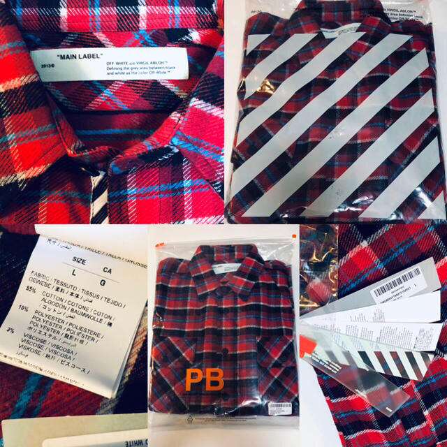 OFF-WHITE(オフホワイト)のオフホワイト 18AWチェックシャツCheck Shirt  サイズＬ メンズのトップス(シャツ)の商品写真