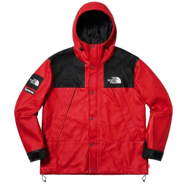 専用supreme north face 赤M