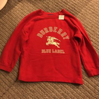 バーバリーブルーレーベル(BURBERRY BLUE LABEL)のバーバリー ブルーレーベル キッズ M  BURBERRY 赤 スウェット(Tシャツ/カットソー)