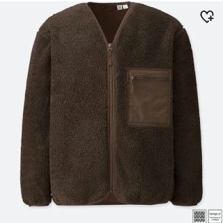 ユニクロ(UNIQLO)のUniqlo U  フリース カーディガン M サイズ(カーディガン)