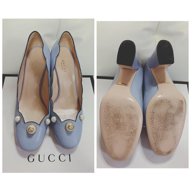 Gucci - GUCCI パールつきパンプス 直営店購入 美品 付属品完全の通販