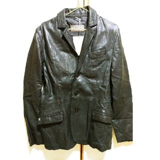 ガリアーノ ヴィンテージ加工レザージャケット-