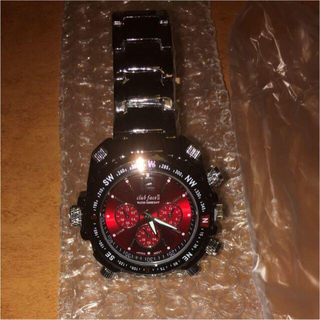 クラブフェイス 腕時計 ビックフェイス ガンメタ RED(腕時計(アナログ))