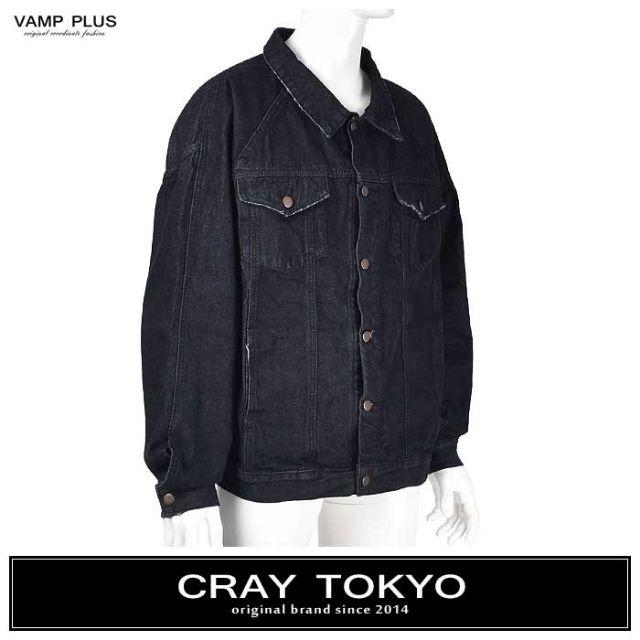 CRAY TOKYO ブラック オーバーサイズドロップショルダーデニムジャケット 1