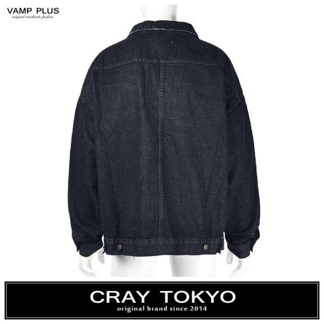 CRAY TOKYO ブラック オーバーサイズドロップショルダーデニムジャケット 2