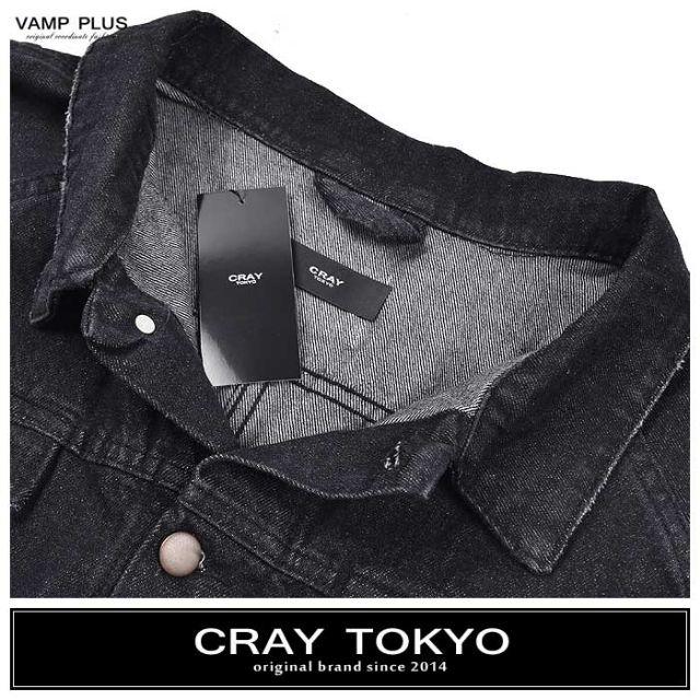 CRAY TOKYO ブラック オーバーサイズドロップショルダーデニムジャケット 3