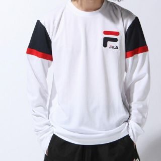 フィラ(FILA)の新品 FILA (M)PEメッシュ 肩切替長袖Tシャツ フィラ カットソー(Tシャツ(長袖/七分))