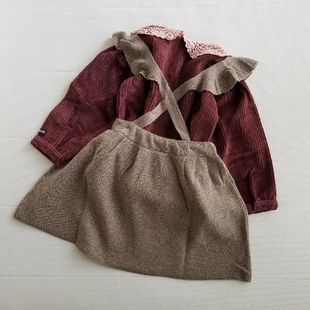 専用＊4Y♥BONJOUR DIARY コーデュロイ　ブラウス キッズ/ベビー/マタニティのキッズ服女の子用(90cm~)(ブラウス)の商品写真