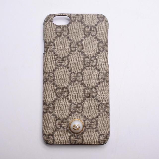 Gucci - GUCCI グッチ　携帯ケース　IPHONE6 6S ベージュ　パール付き　中古の通販 by ごとく's shop｜グッチならラクマ