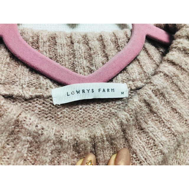 LOWRYS FARM(ローリーズファーム)の41 LOWRYS FARM ニットワンピース ピンク レディースのワンピース(ひざ丈ワンピース)の商品写真