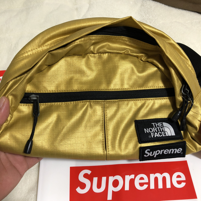 クーポン利用 専用 supreme ノースフェイス 金 ウエストバック