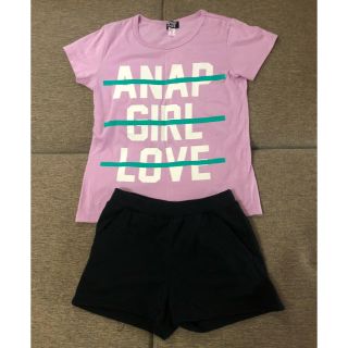 アナップキッズ(ANAP Kids)のアナップガール Ｔシャツ短パンセット140(Tシャツ/カットソー)